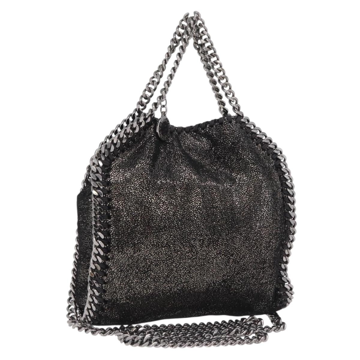 Stella Mccartney Falabella Faux Leather Black Polyester Tote Bag Bag (Pre-Owned)