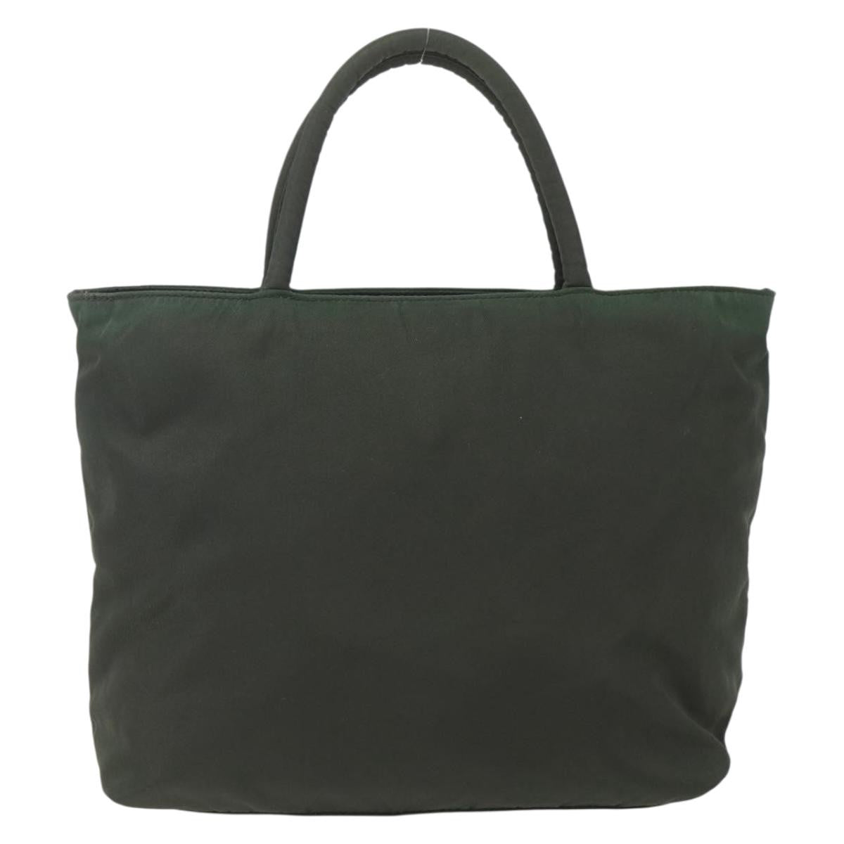 Prada Vintage Zip Tessuto Khaki Nylon Handbag (Pre-Owned)