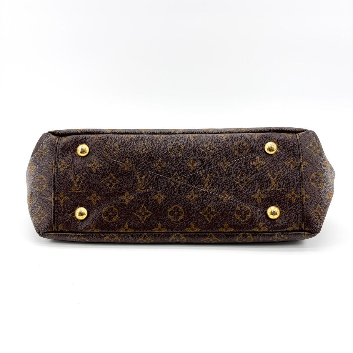 Louis Vuitton Pallas Monogram Canvas With Leather Brown Canvas Tote Bag Bag (Pre-Owned)