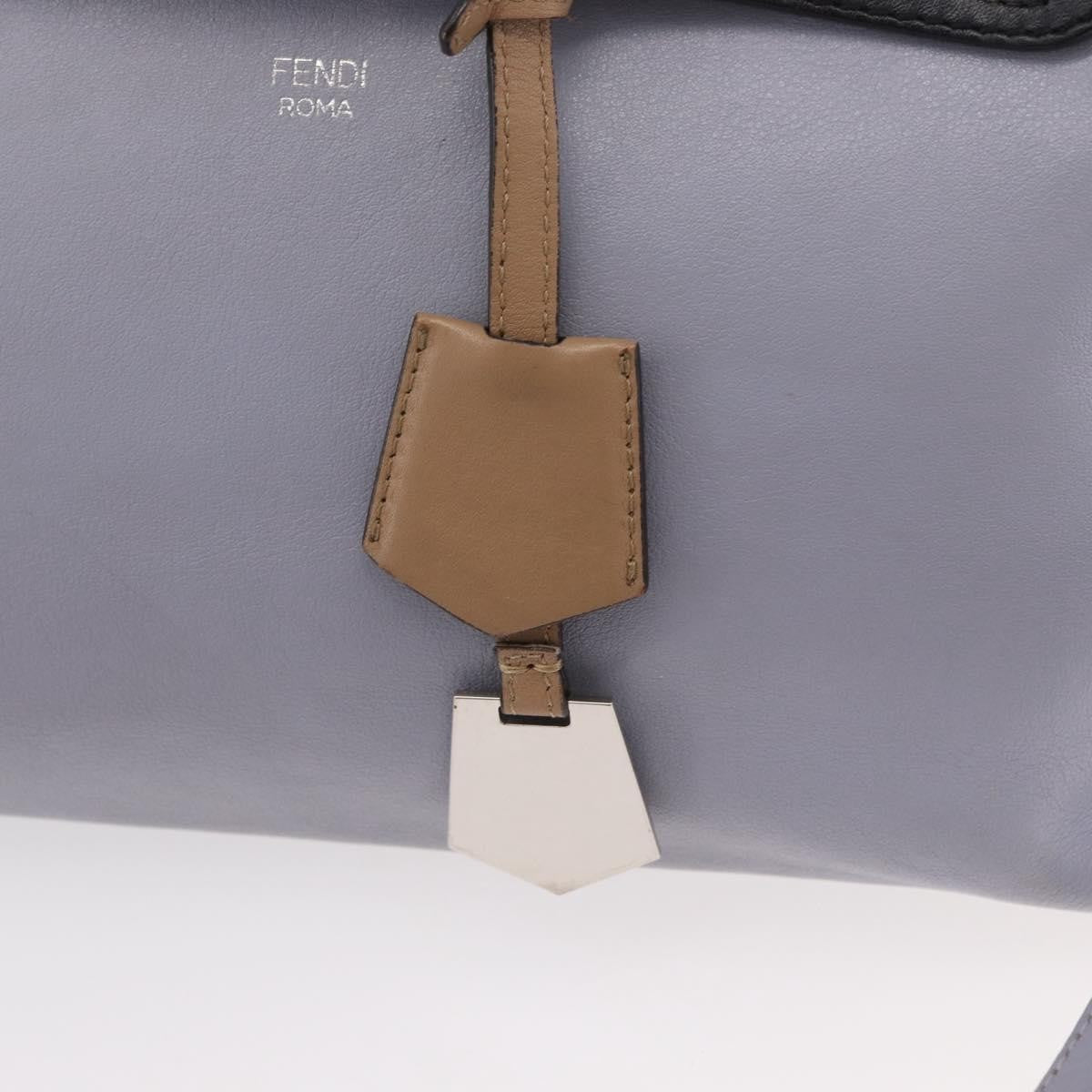 Fendi By The Way Satchel Leather Purple Leather Handbag (Pre-Owned)