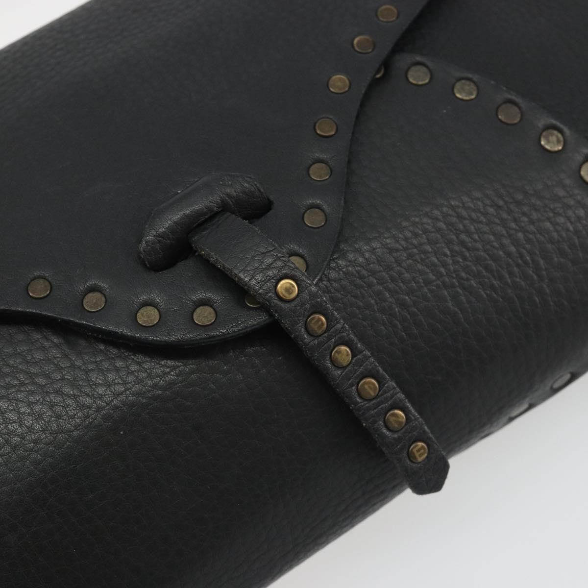 Gucci Shoulder Leather Black Leather Shoulder Bag Bag (Pre-Owned)