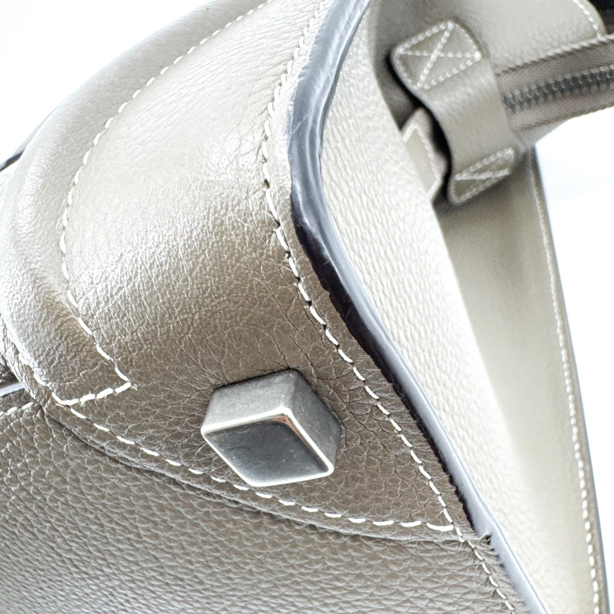 Celine Luggage Grainy Leather Brown Leather Handbag (Pre-Owned)