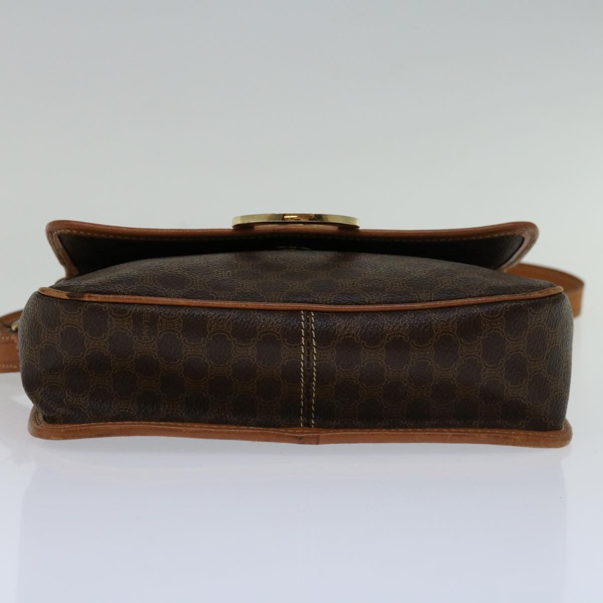 Celine Circle Logo Canvas Brown Pvc Shoulder Bag Bag (Pre-Owned)