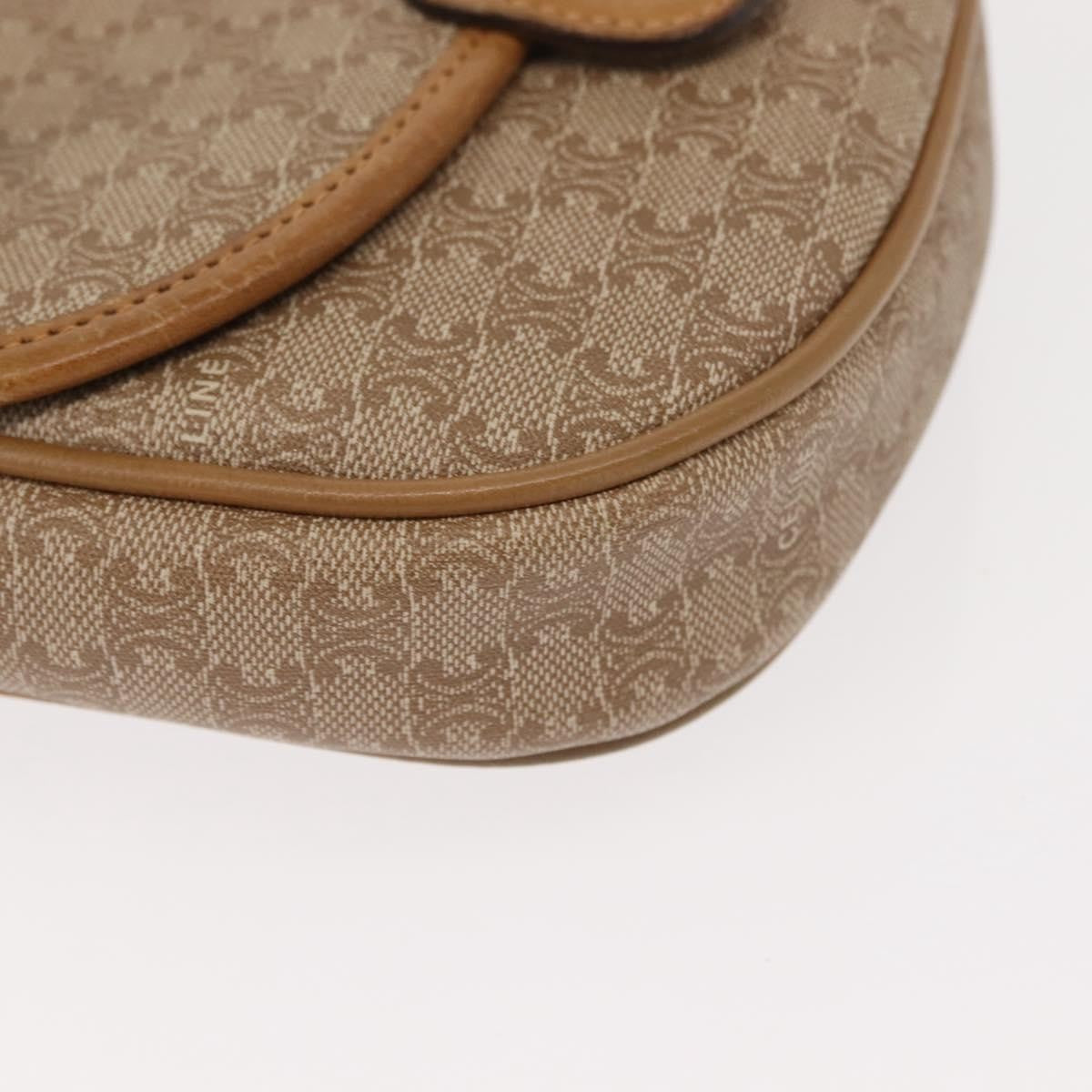 Celine Vintage Macadam Canvas And Leather Beige Canvas Shoulder Bag Bag (Pre-Owned)