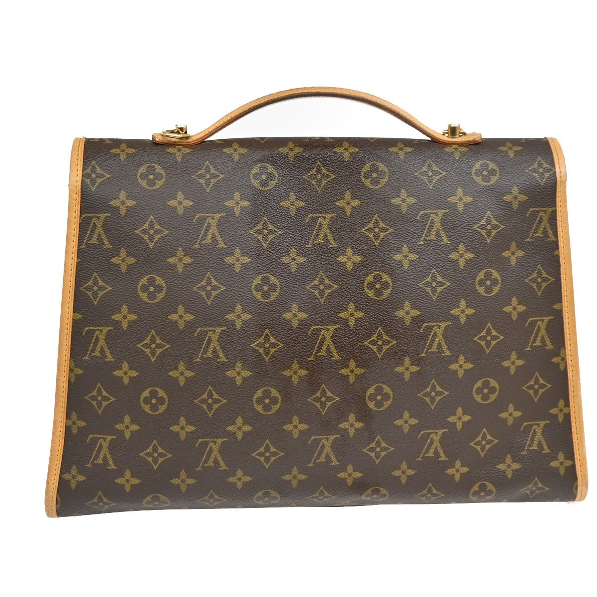 Louis Vuitton Beverly Monogram Canvas Brown Canvas Briefcase Bag (Pre-Owned)