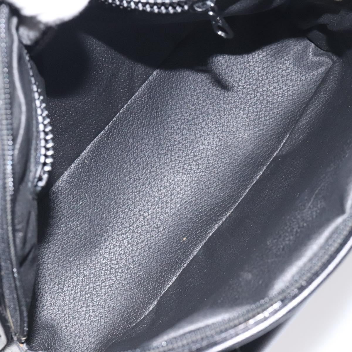 Celine Circle Logo Leather Black Leather Bag (Pre-Owned)