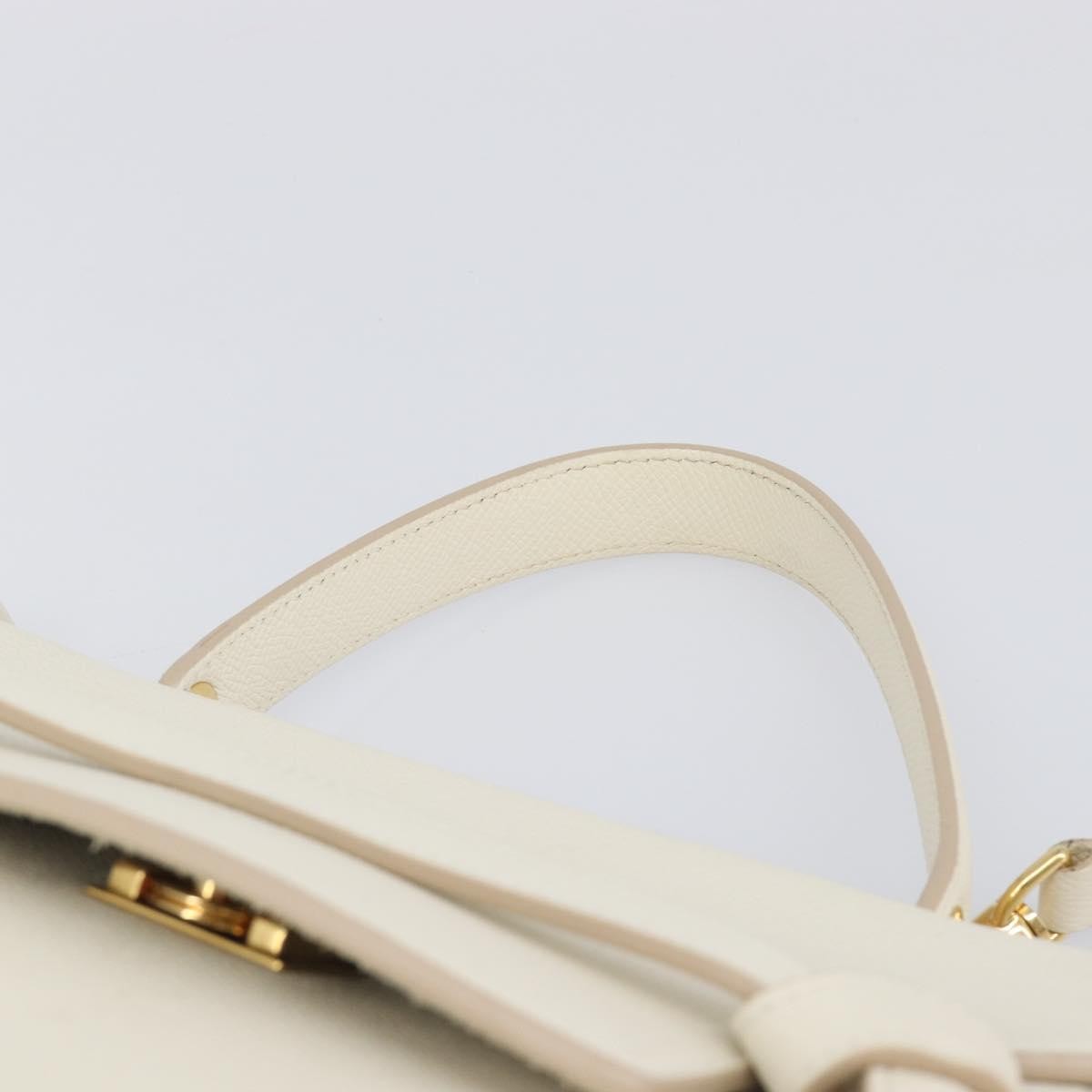 Celine Belt Leather White Leather Handbag (Pre-Owned)