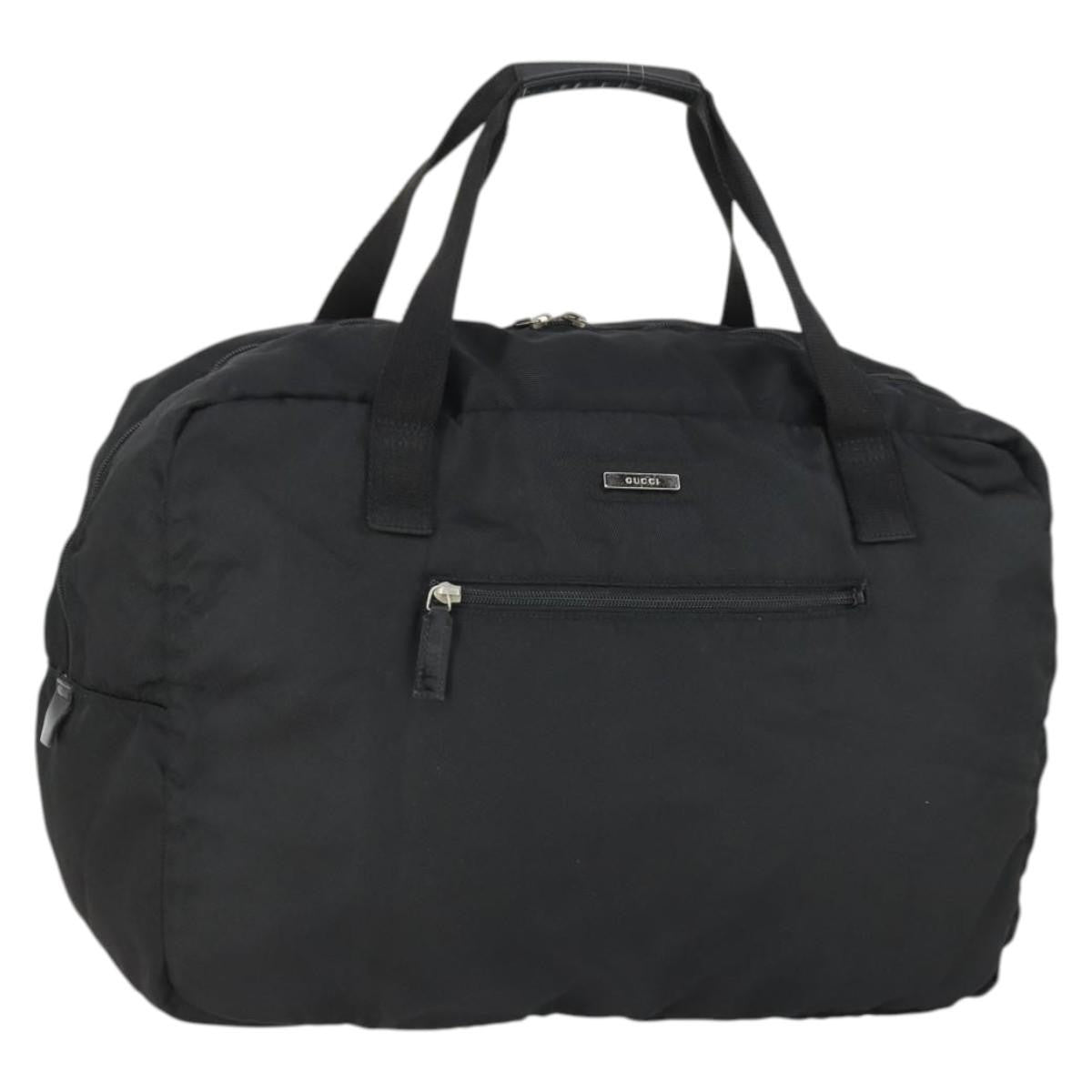 Gucci Vintage Nylon Black Nylon Travel Bag Bag (Pre-Owned)