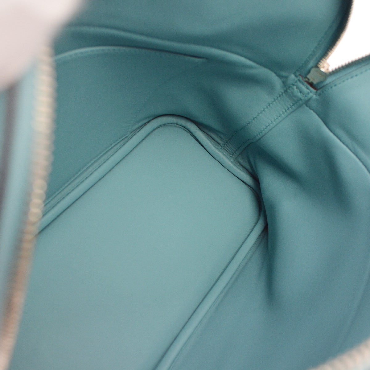 Hermes Bolide Clemence Blue Leather Handbag (Pre-Owned)