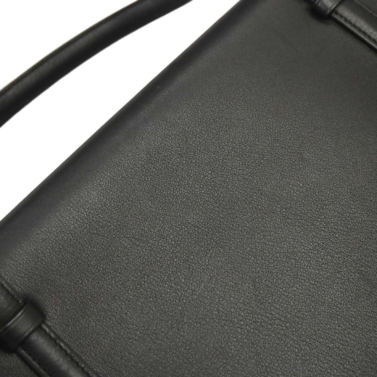Cartier Cabochon Leather Black Leather Handbag (Pre-Owned)