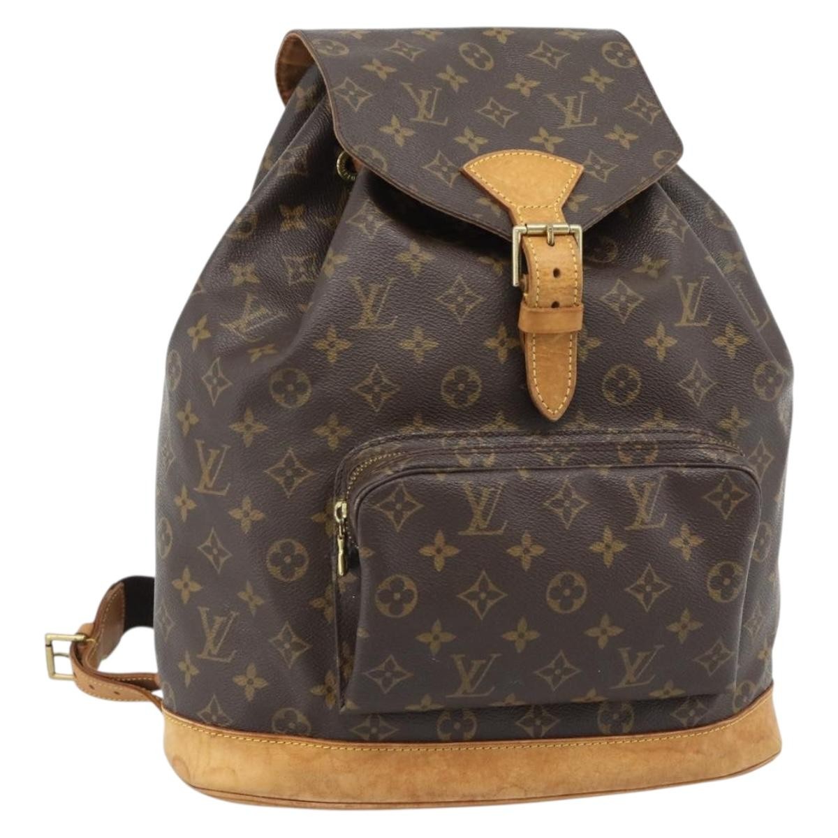 Louis Vuitton Vintage Montsouris Monogram Canvas Brown Canvas Backpack Bag (Pre-Owned)