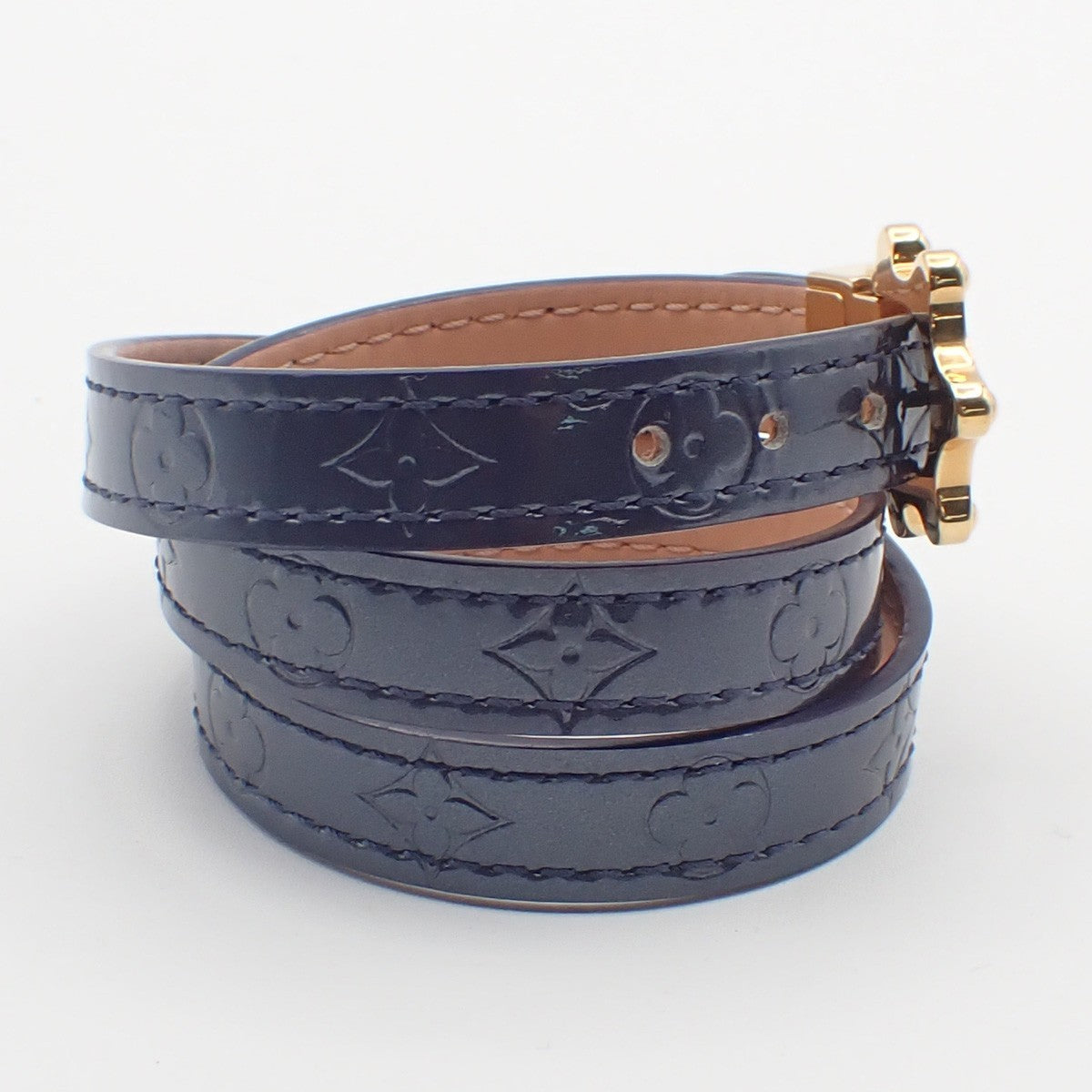 Louis Vuitton Triple Tour Monogram Vernis Purple Patent_Leather Bracelet Jewelry (Pre-Owned)