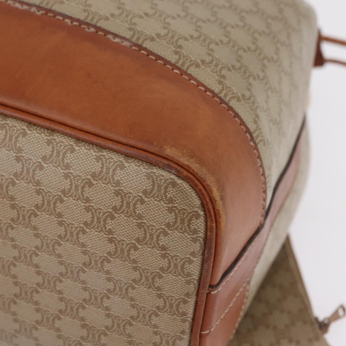 Celine Macadam Shoulder Canvas Beige Canvas Crossbody Bag Bag (Pre-Owned)