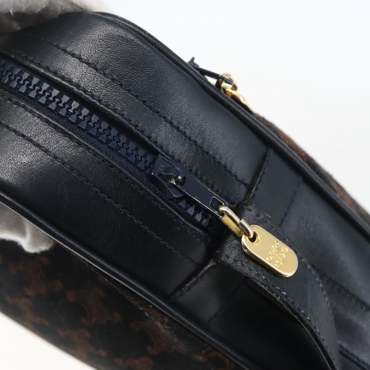 Celine C Macadam Shoulder Suede Navy Suede Shoulder Bag Bag (Pre-Owned)