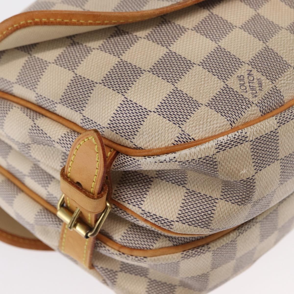 Louis Vuitton Saumur Damier Ebene Beige Canvas Shoulder Bag Bag (Pre-Owned)