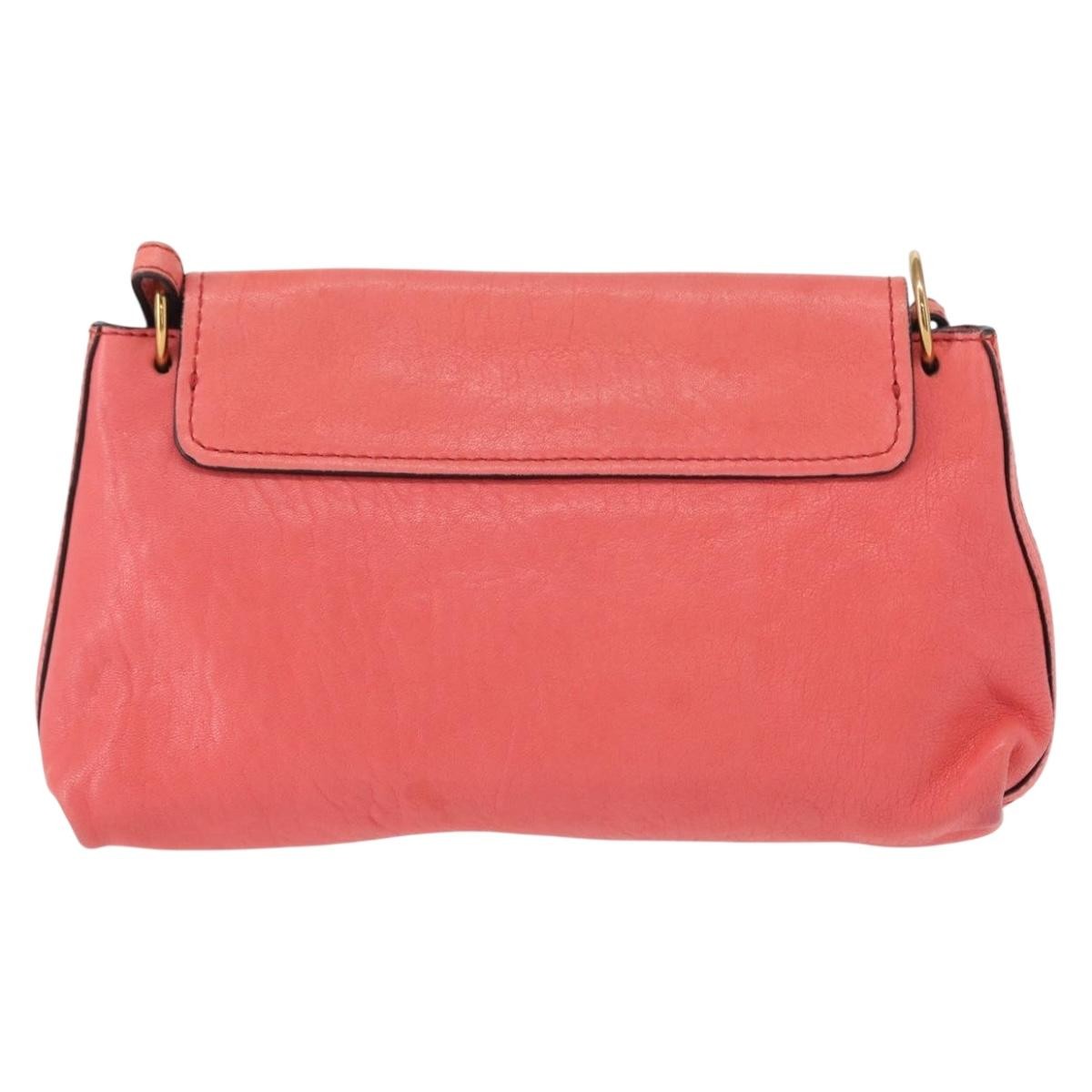 Chloe Elsie Leather Pink Leather Shoulder Bag Bag (Pre-Owned)