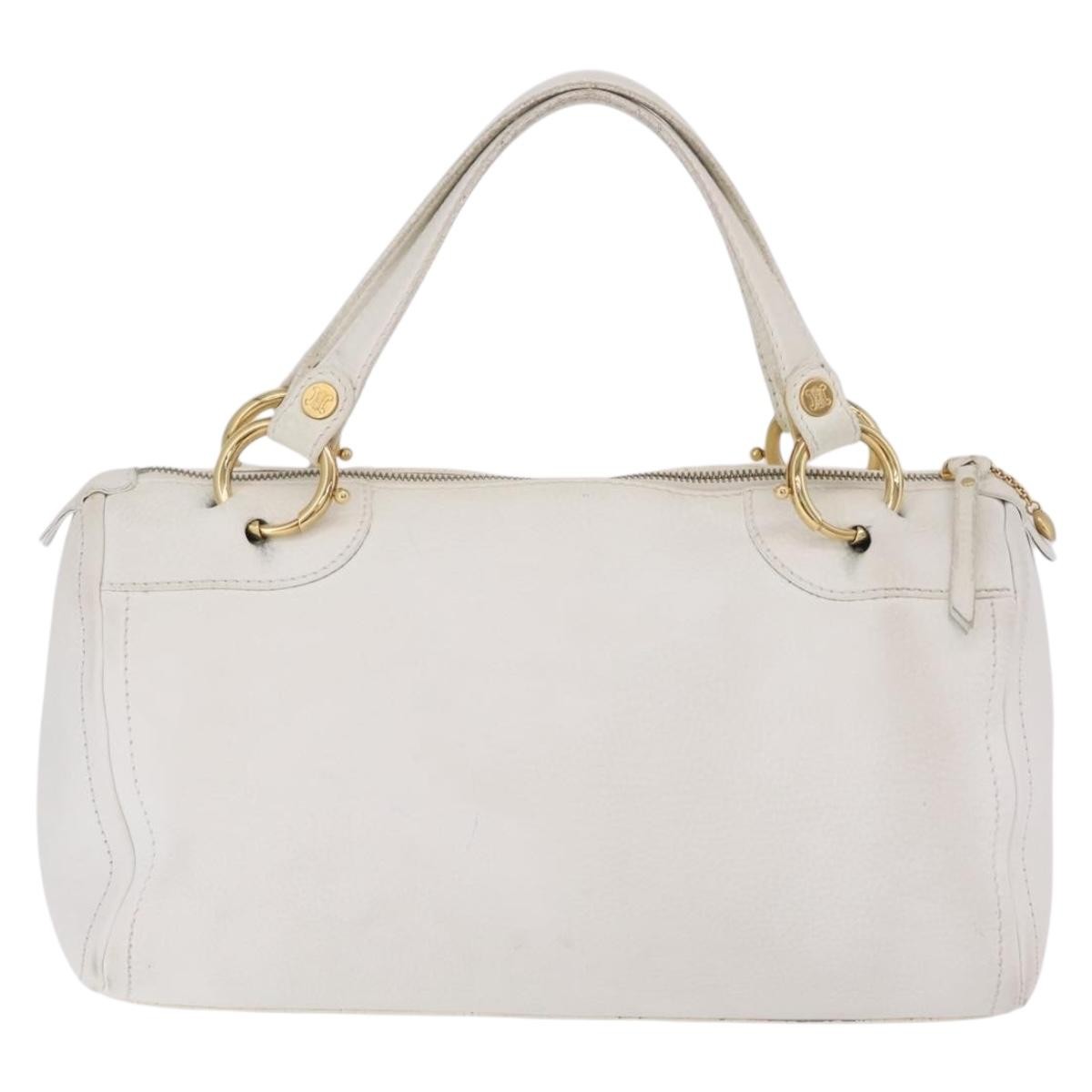 Celine Handbag Leather White Leather Handbag (Pre-Owned)