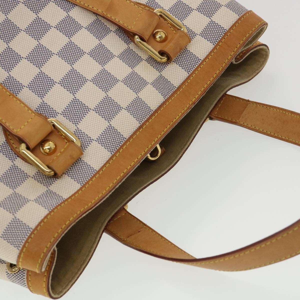 Louis Vuitton Hampstead Damier White Canvas Tote Bag Bag (Pre-Owned)
