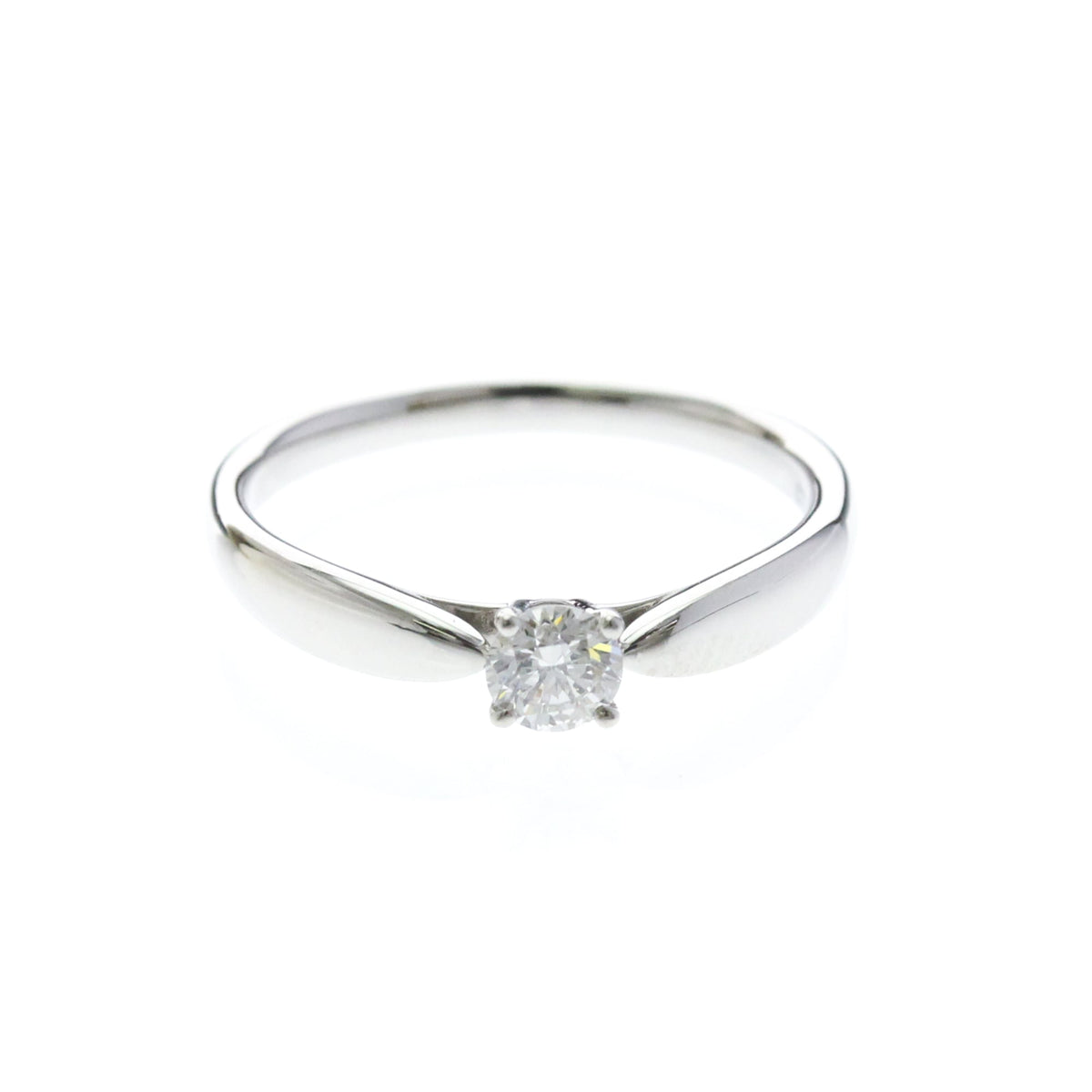 Tiffany & Co. Harmony Solitaire Platinum And Pave Diamonds With Rbc Diamond G/Vs1 Silver Platinum Ring Jewelry (Pre-Owned)