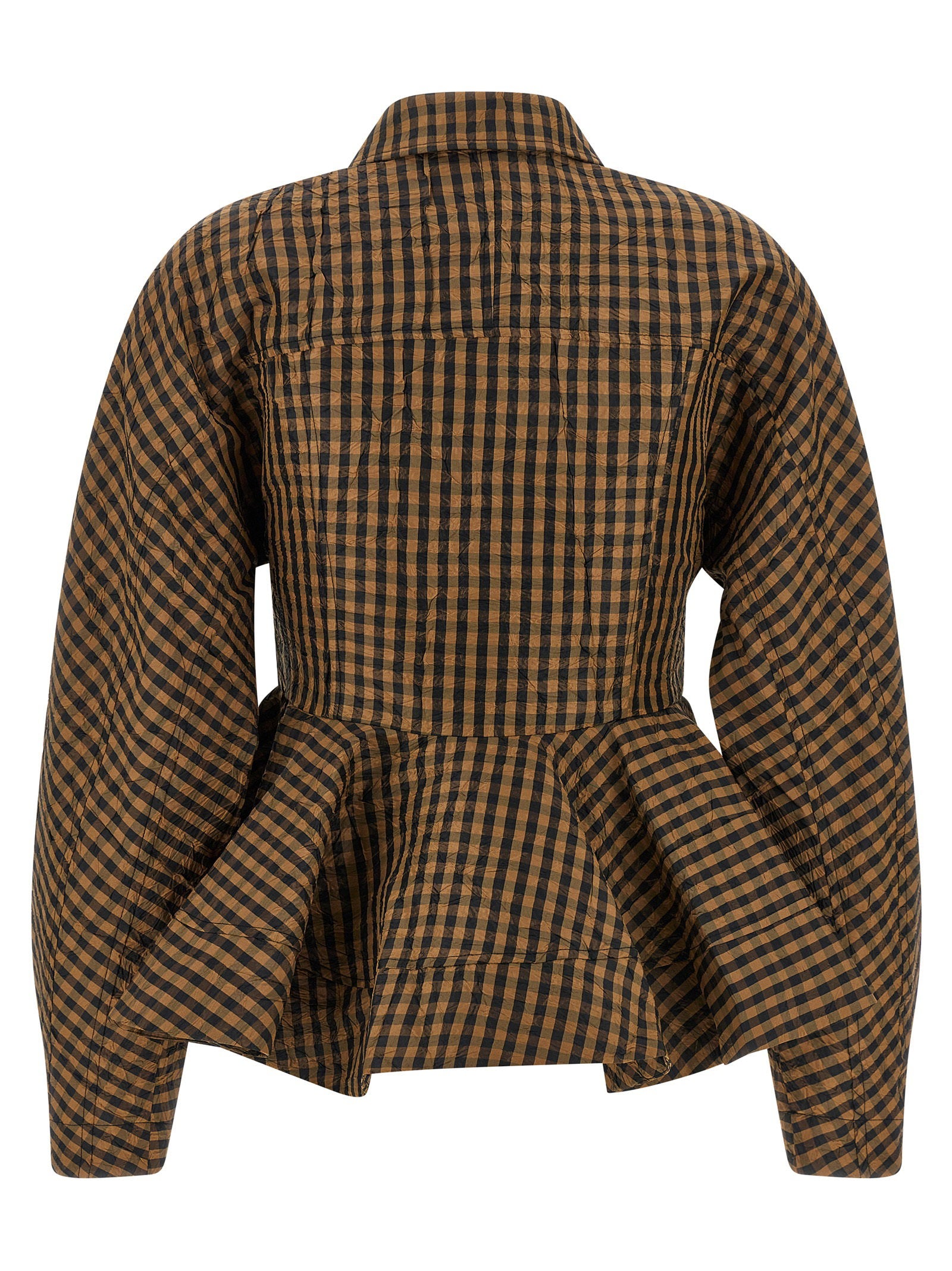 Ganni Women's Crinckled Taffetà Blouse