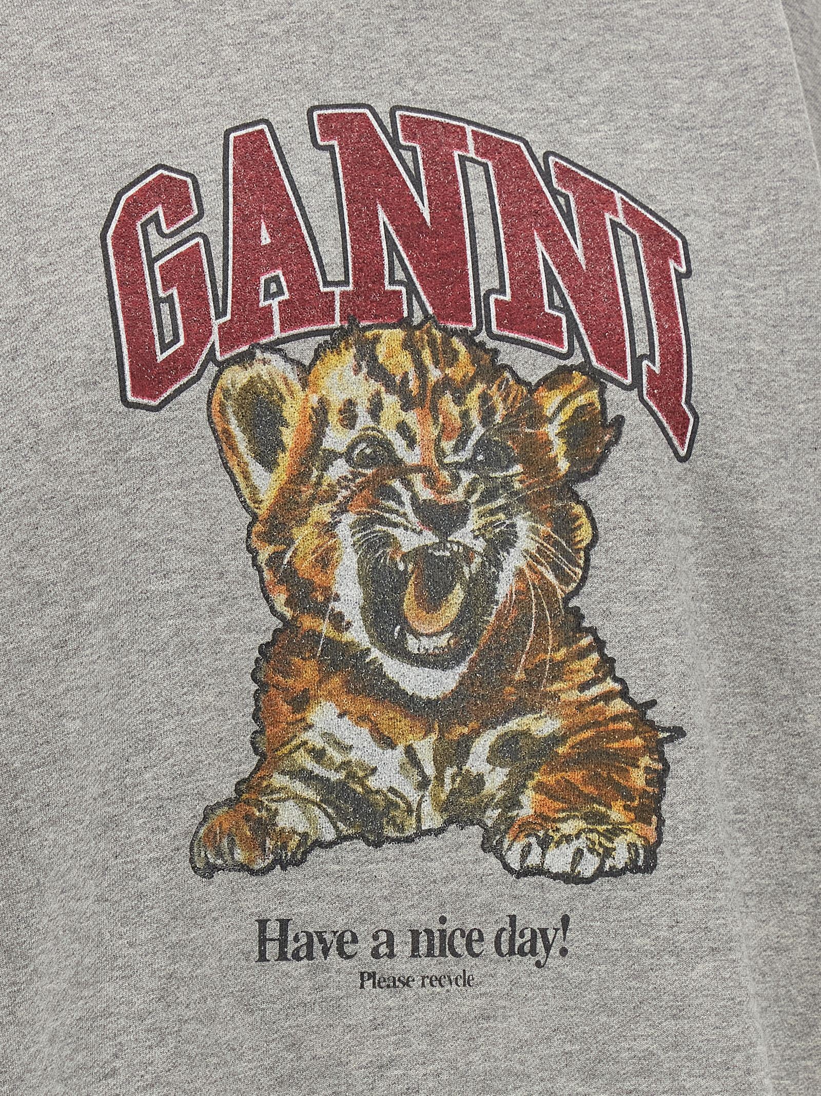 Ganni Women's Grey Tiger Hoodie