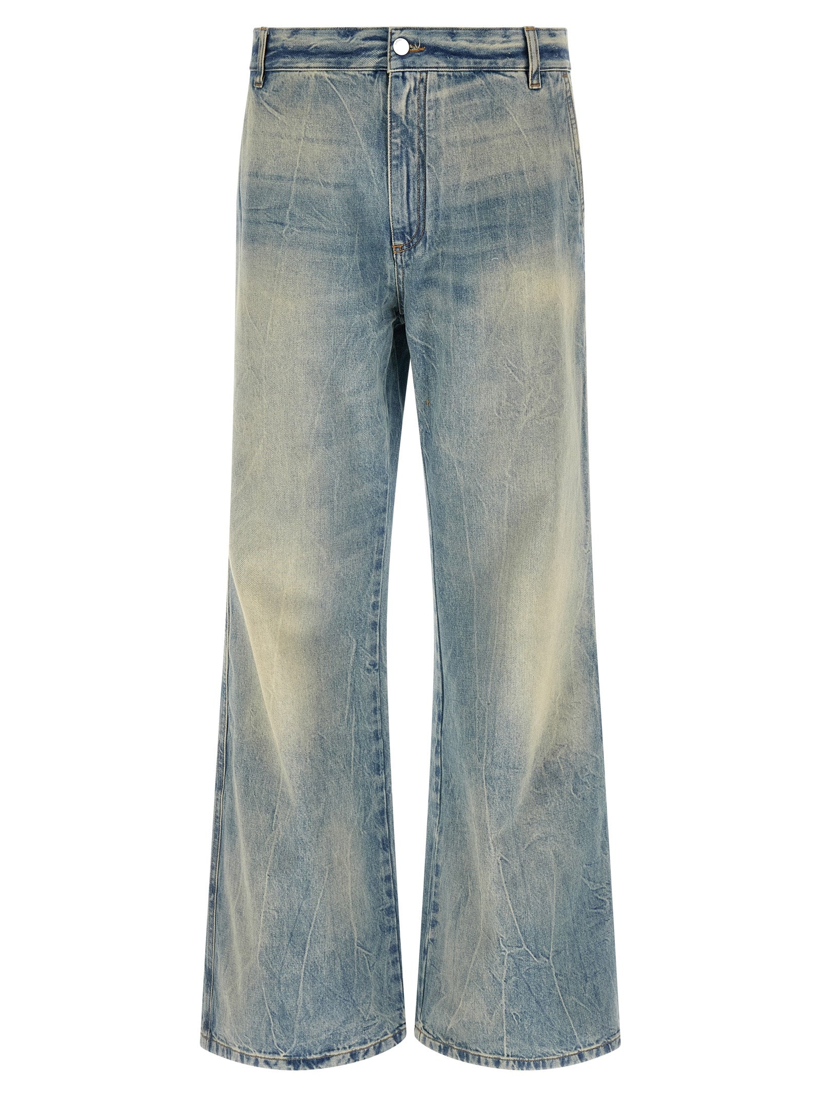 Amiri Men's Checkered Repair Bootcut Jeans