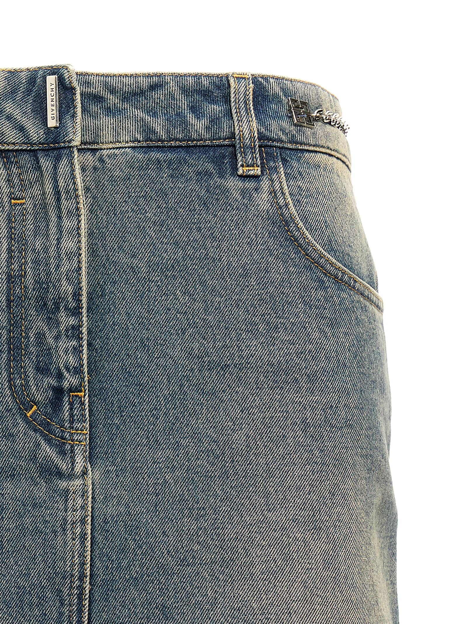 Givenchy Women's Denim Mini Skirt