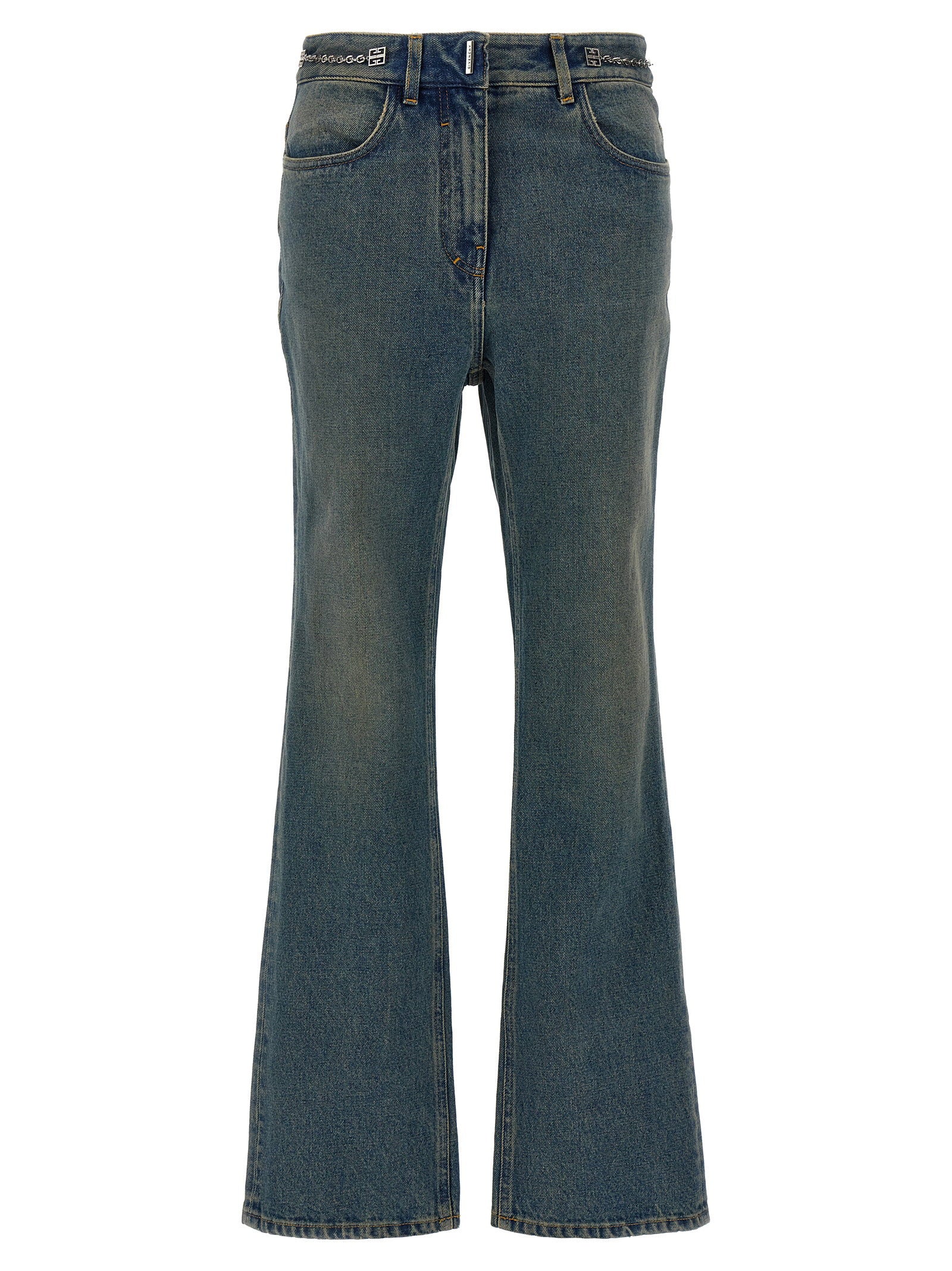 Givenchy Women's Chain Jeans With Logo