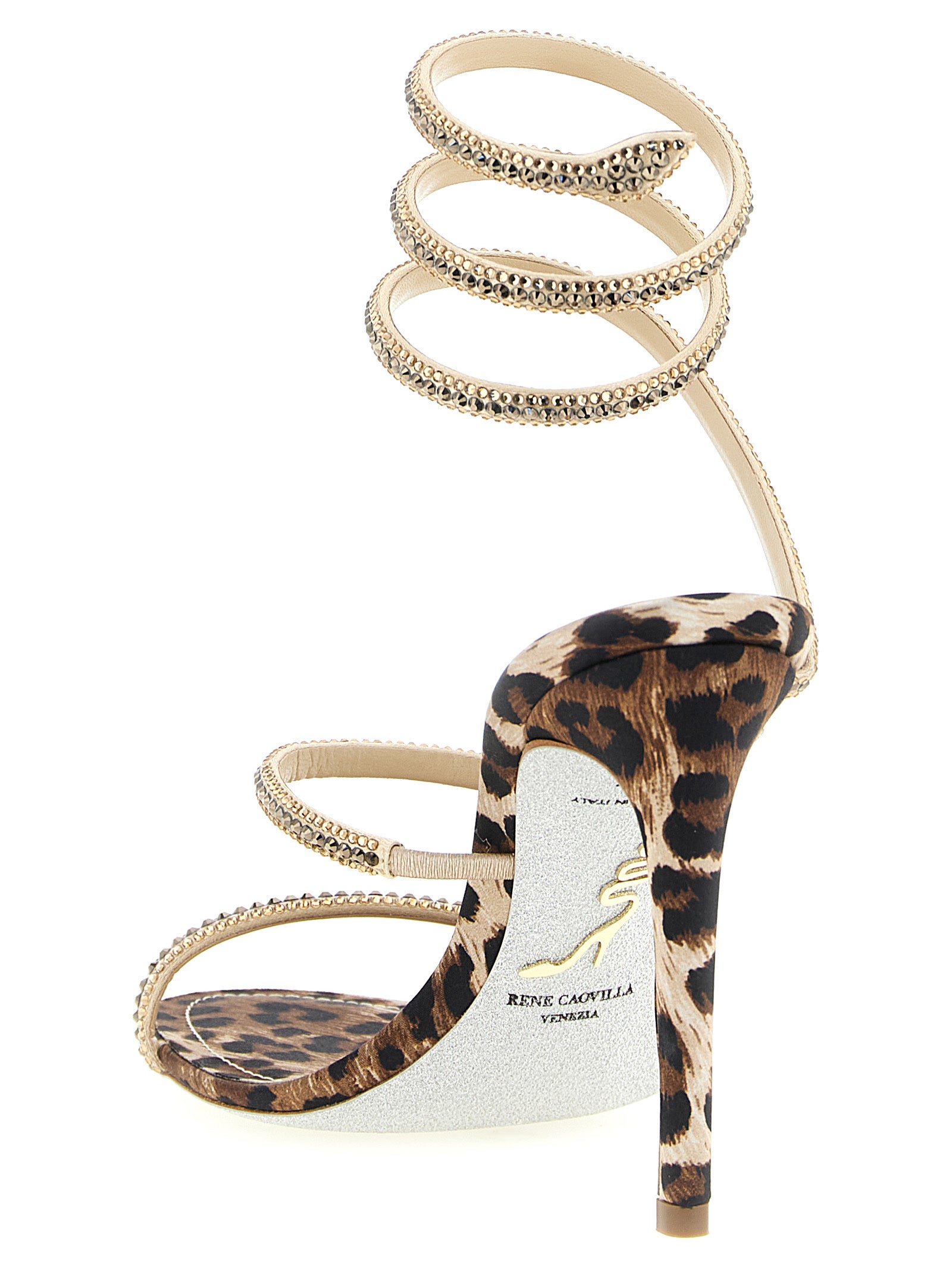 René Caovilla Women's Cleo Leopard Sandals