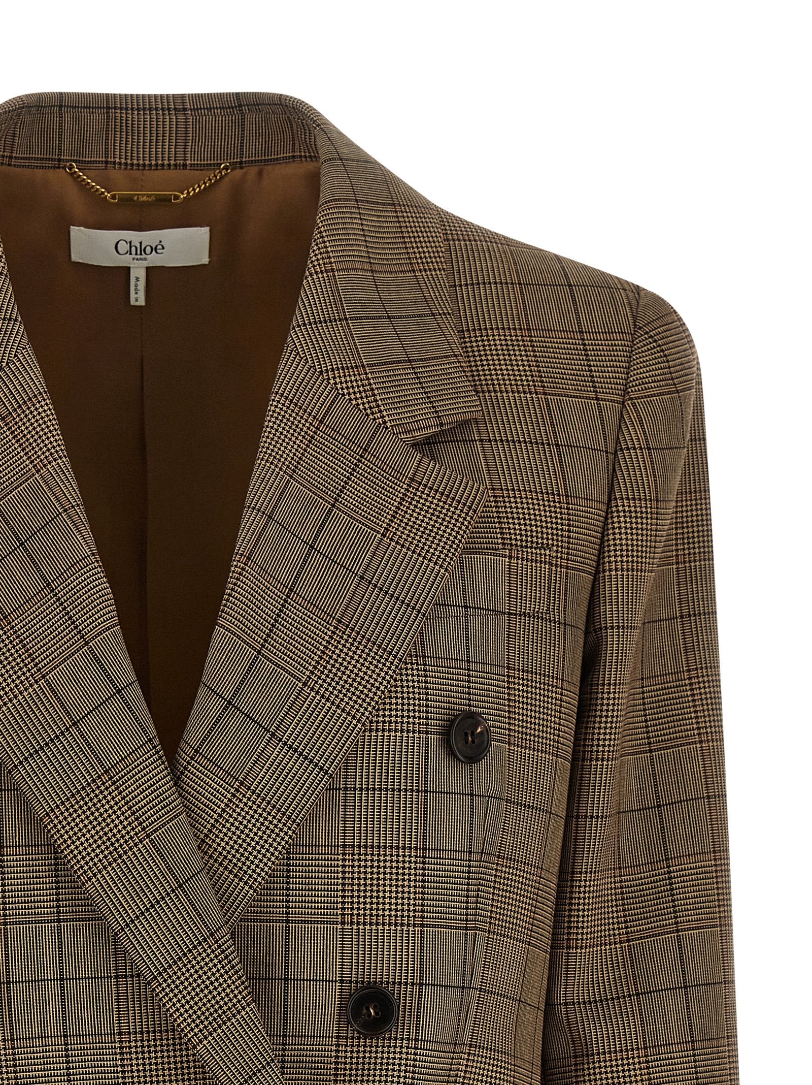 Chloé Women's Check Double-Breasted Blazer