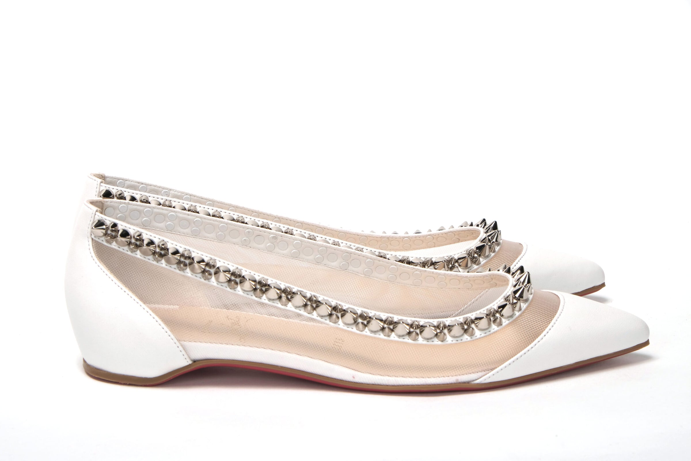 Christian Louboutin silver Flat Toe Shoe