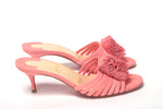 Christian Louboutin Operette Salmon Strappy Kitten Heel Women's sandal