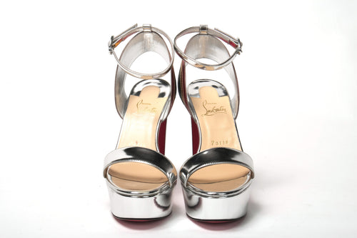Christian Louboutin Silver/Multi Arendisc Alta Platform Women's Heel