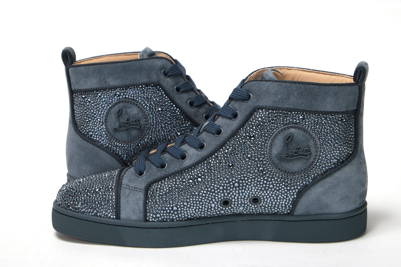Christian Louboutin Blue Louis Junior Spikes Sneaker Men's Shoes
