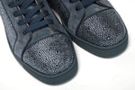 Christian Louboutin Blue Louis Junior Spikes Sneaker Men's Shoes