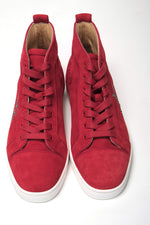 Christian Louboutin Loubi Red Version Navy Louis Strass Flat Men's Shoes