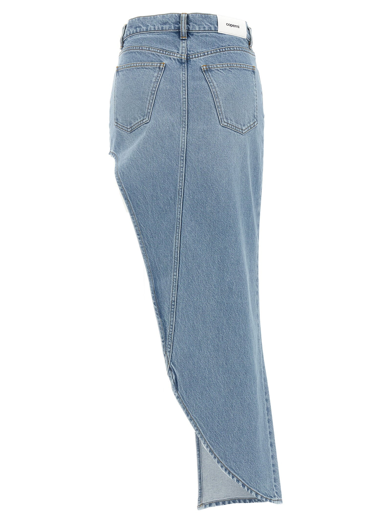 Coperni Women's One-Leg Denim Skirt