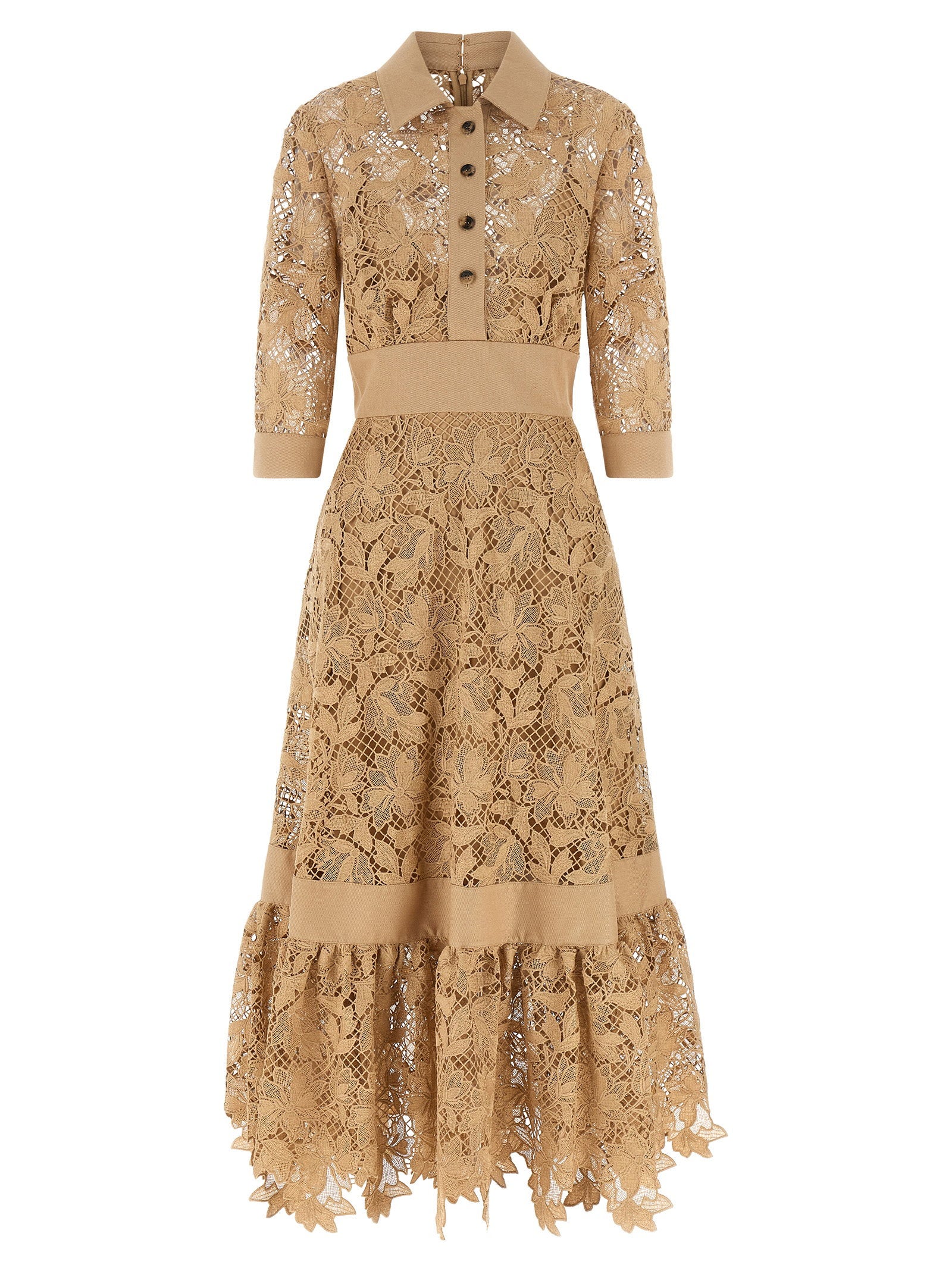 Elie Saab Women's Floral Macramé Dress