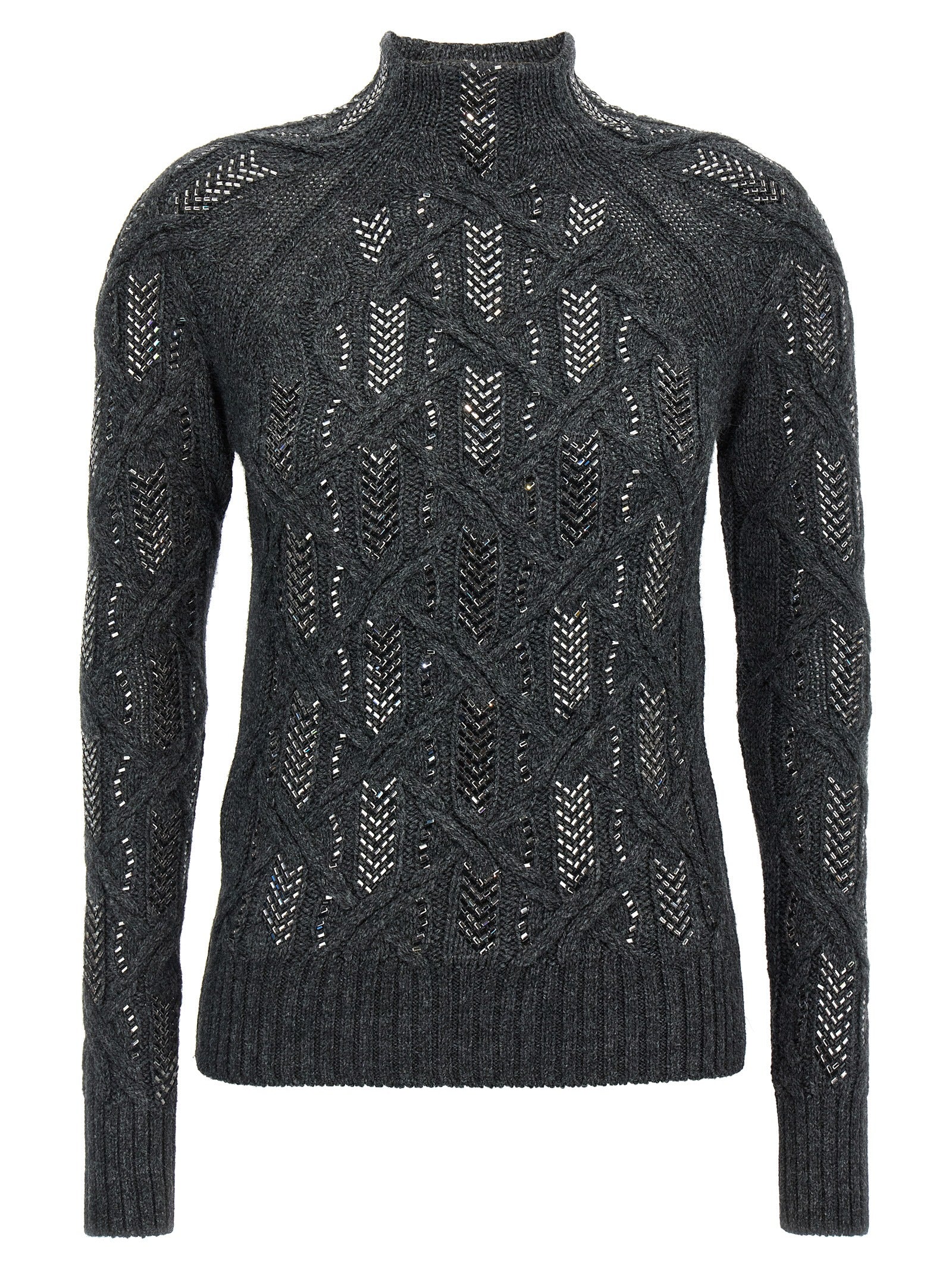 Ermanno Scervino Women's Crystal Braid Sweater