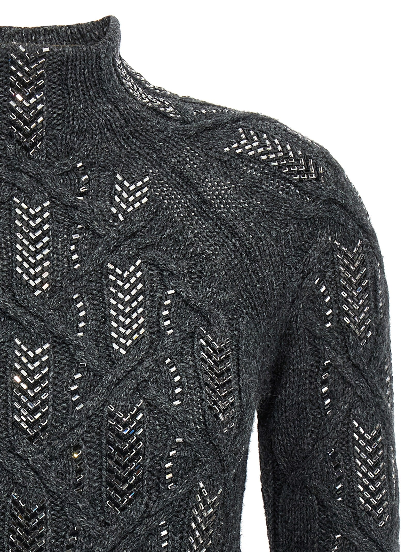 Ermanno Scervino Women's Crystal Braid Sweater