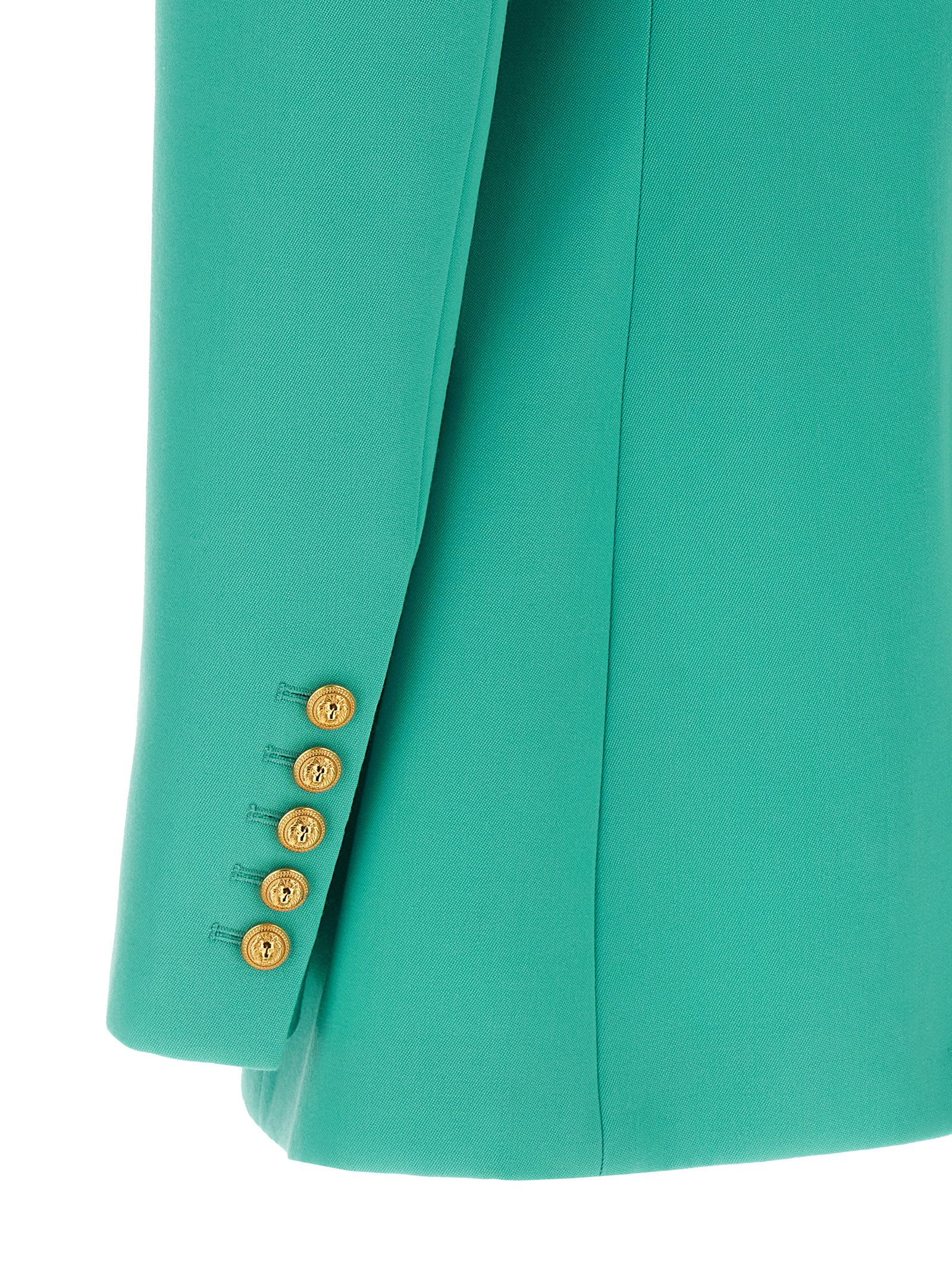Balmain Women's Logo Button Double-Breasted Blazer