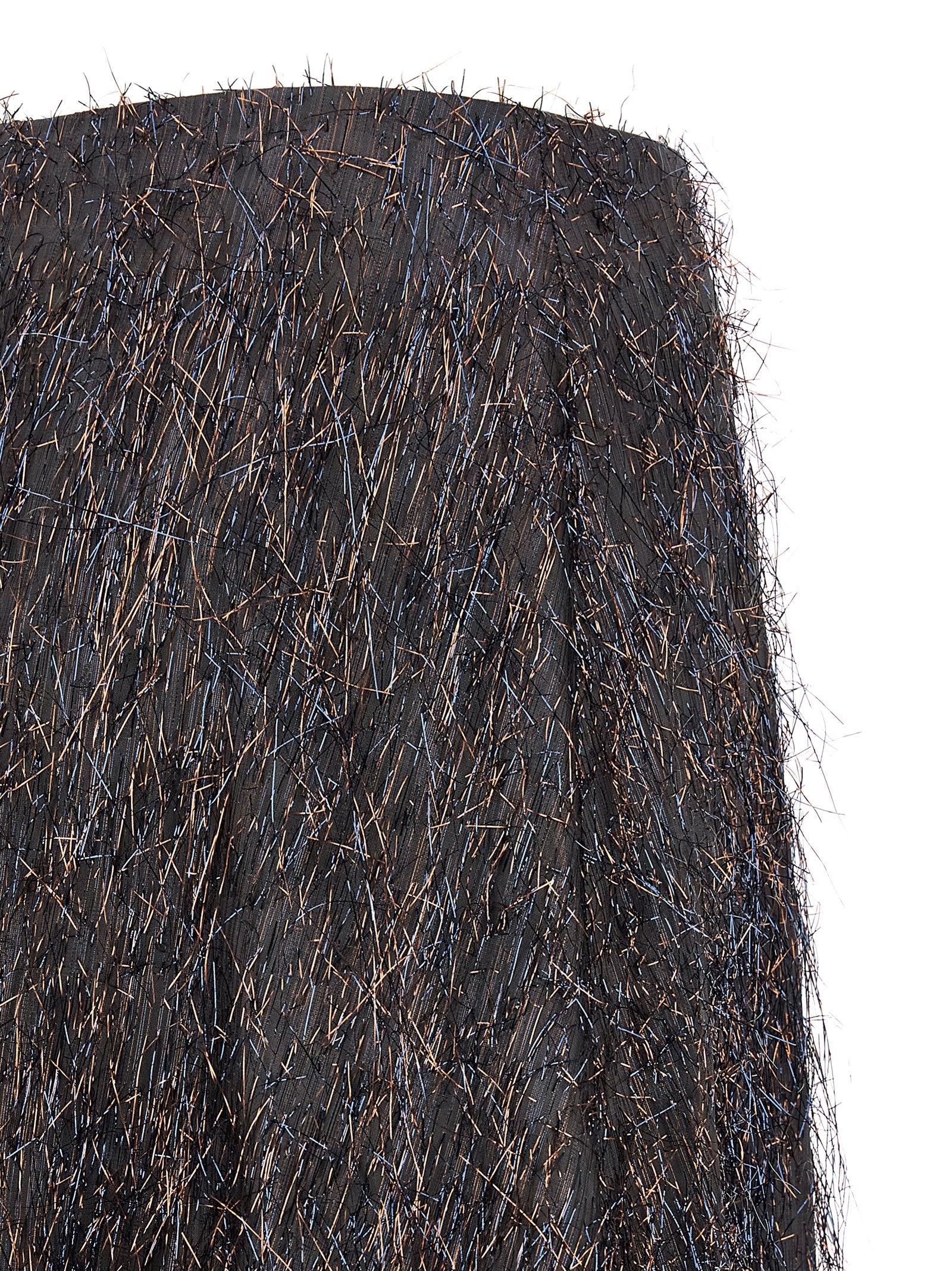 Peserico Women's Skirt With Metallic Fringes