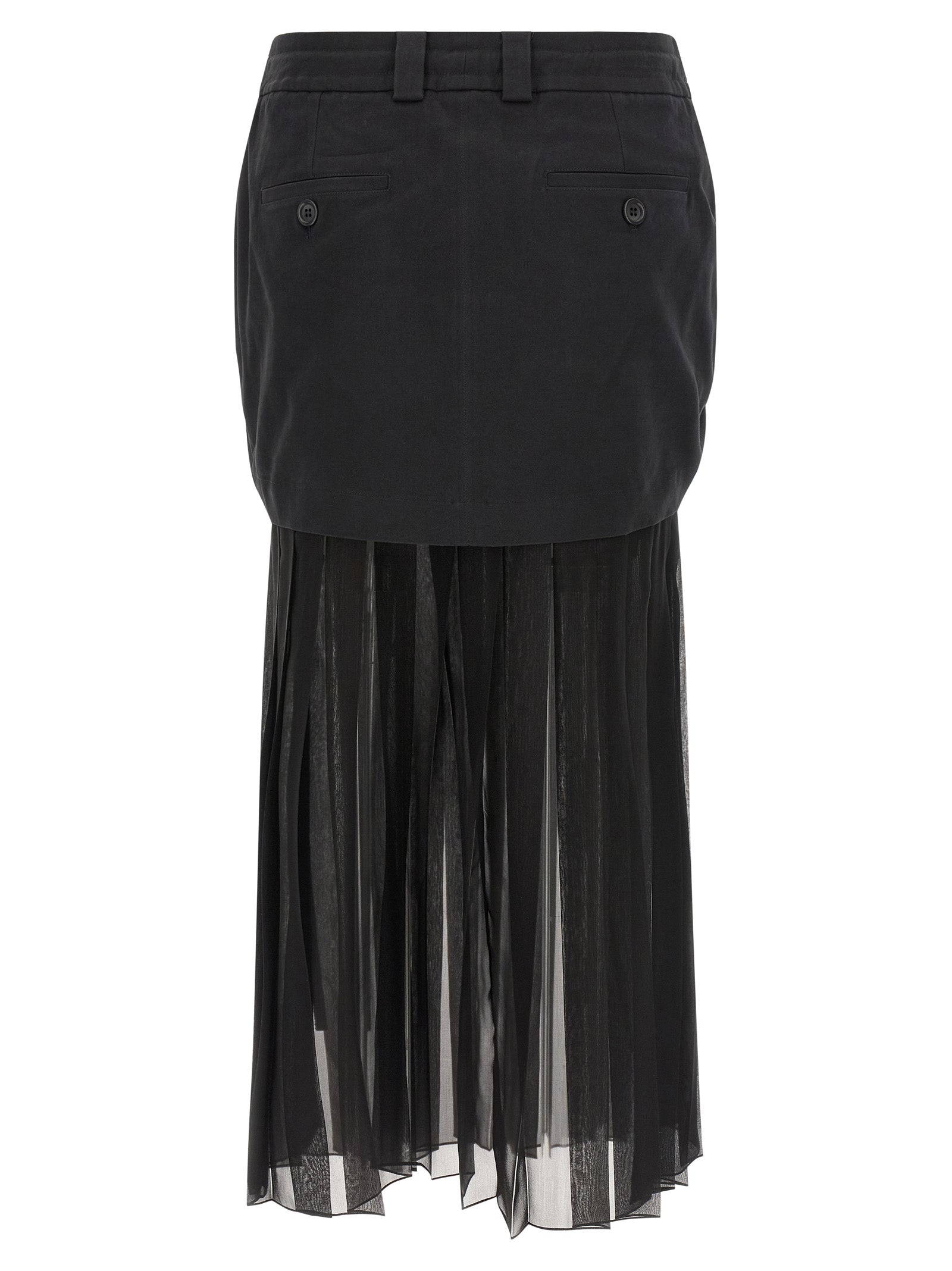 Dolce & Gabbana Women's Twill And Chiffon Skirt