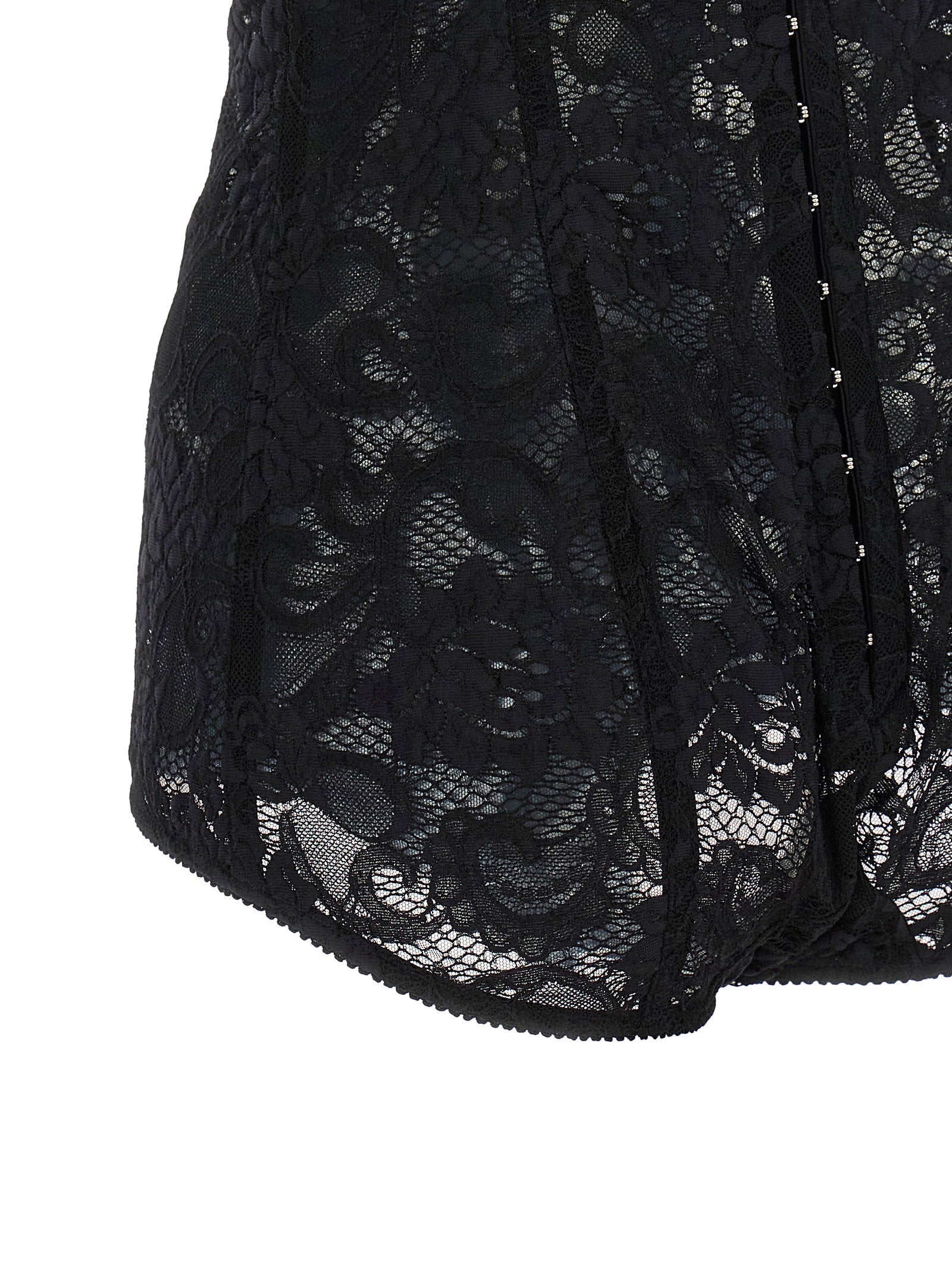 Dolce & Gabbana Women's Satin And Lace Corsetry Bodysuit