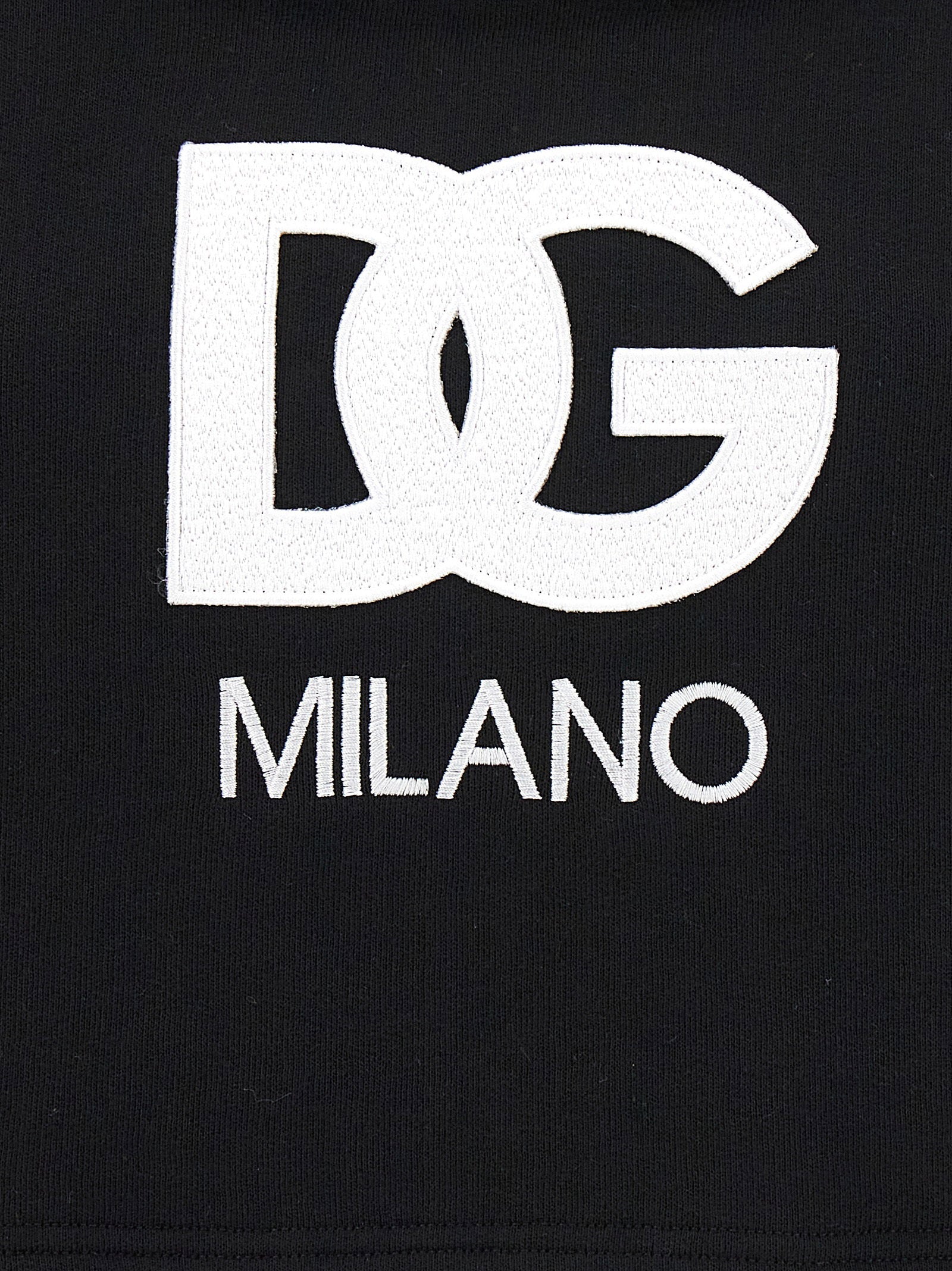 Dolce & Gabbana Women's Logo Embroidery Cropped Hoodie