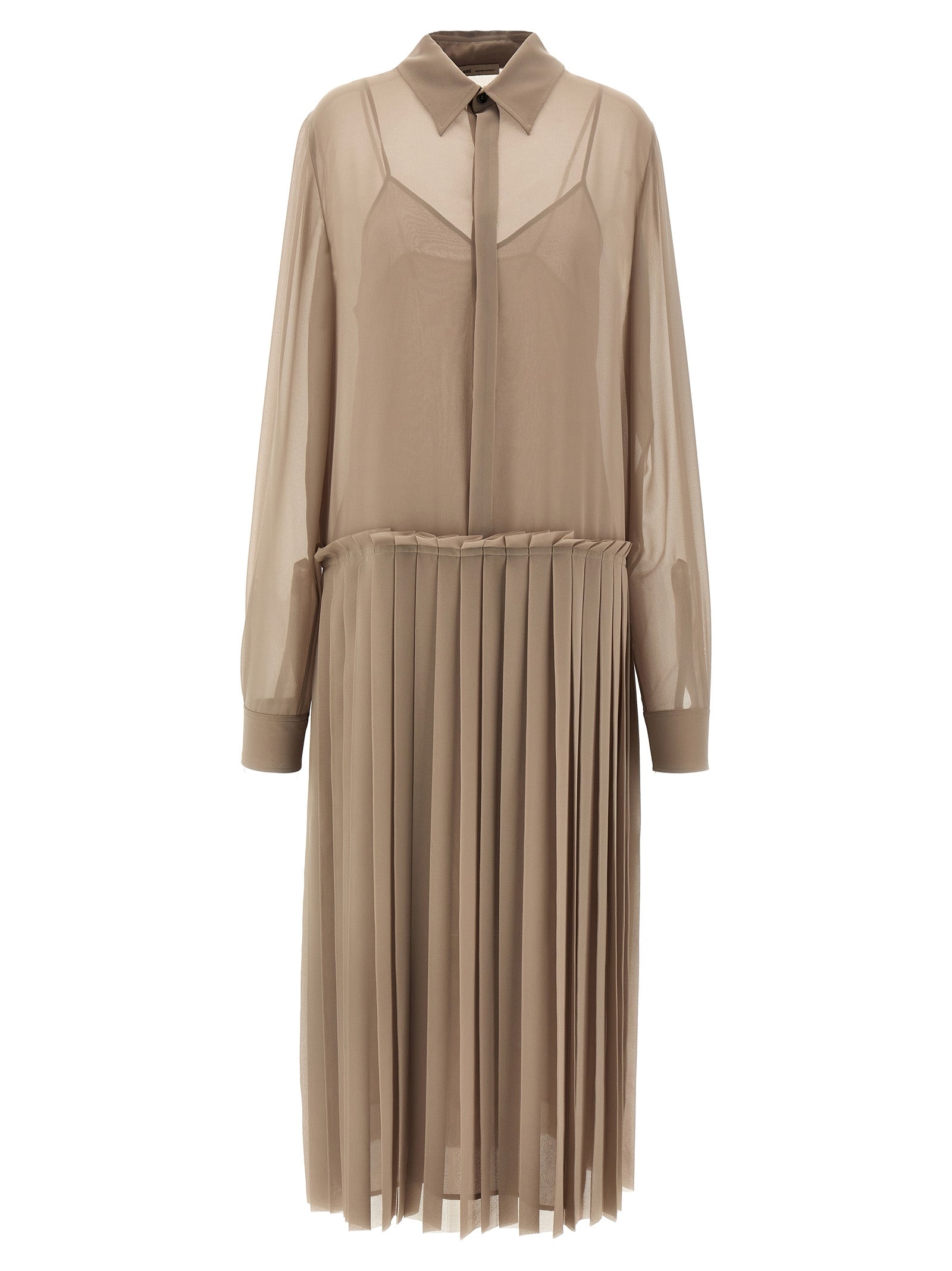 Ami Paris Women's Pleated Midi Dress