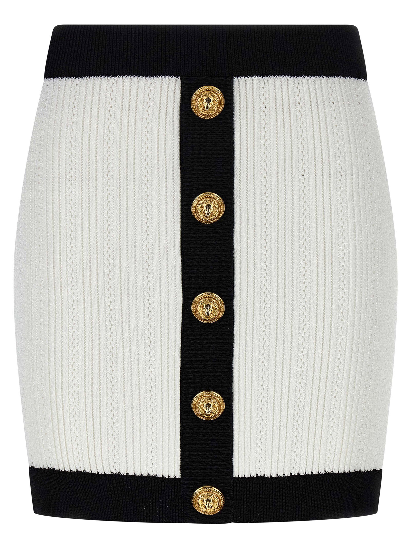 Balmain Women's Two-Tone Miniskirt