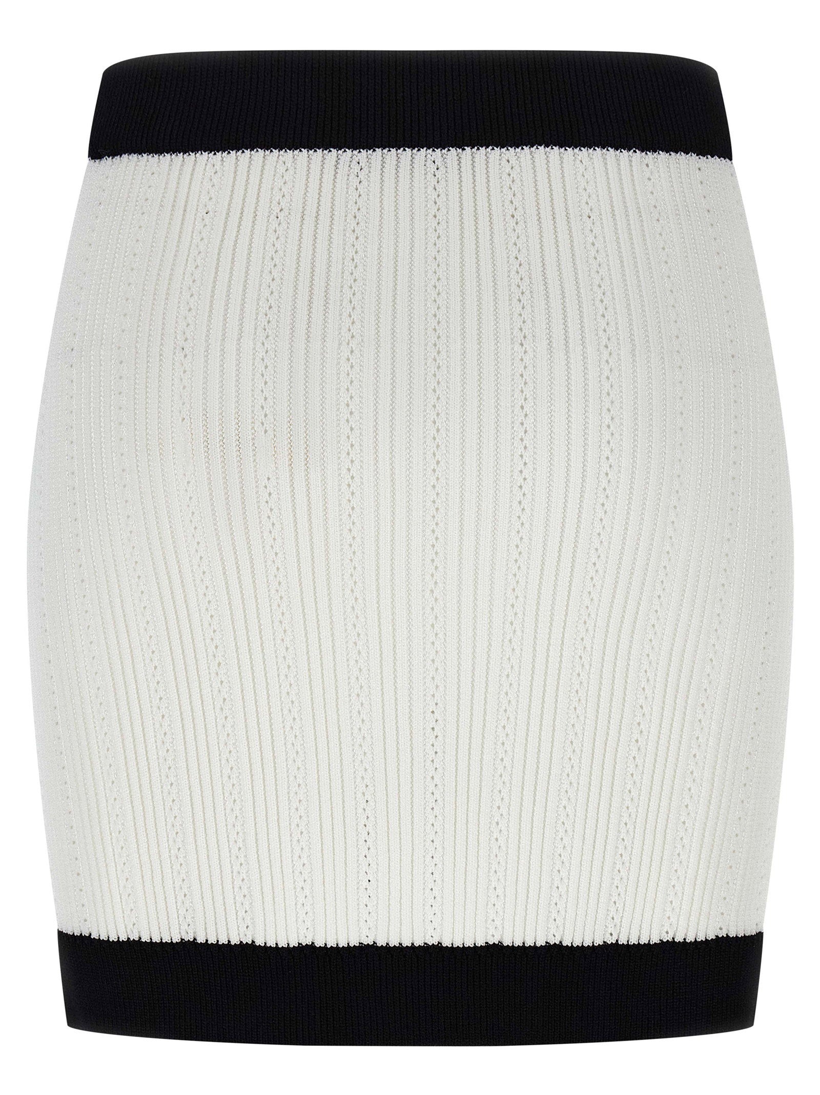 Balmain Women's Two-Tone Miniskirt
