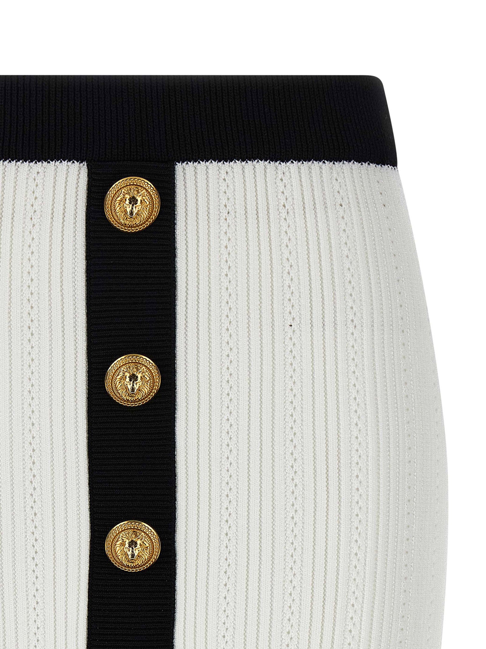 Balmain Women's Two-Tone Miniskirt