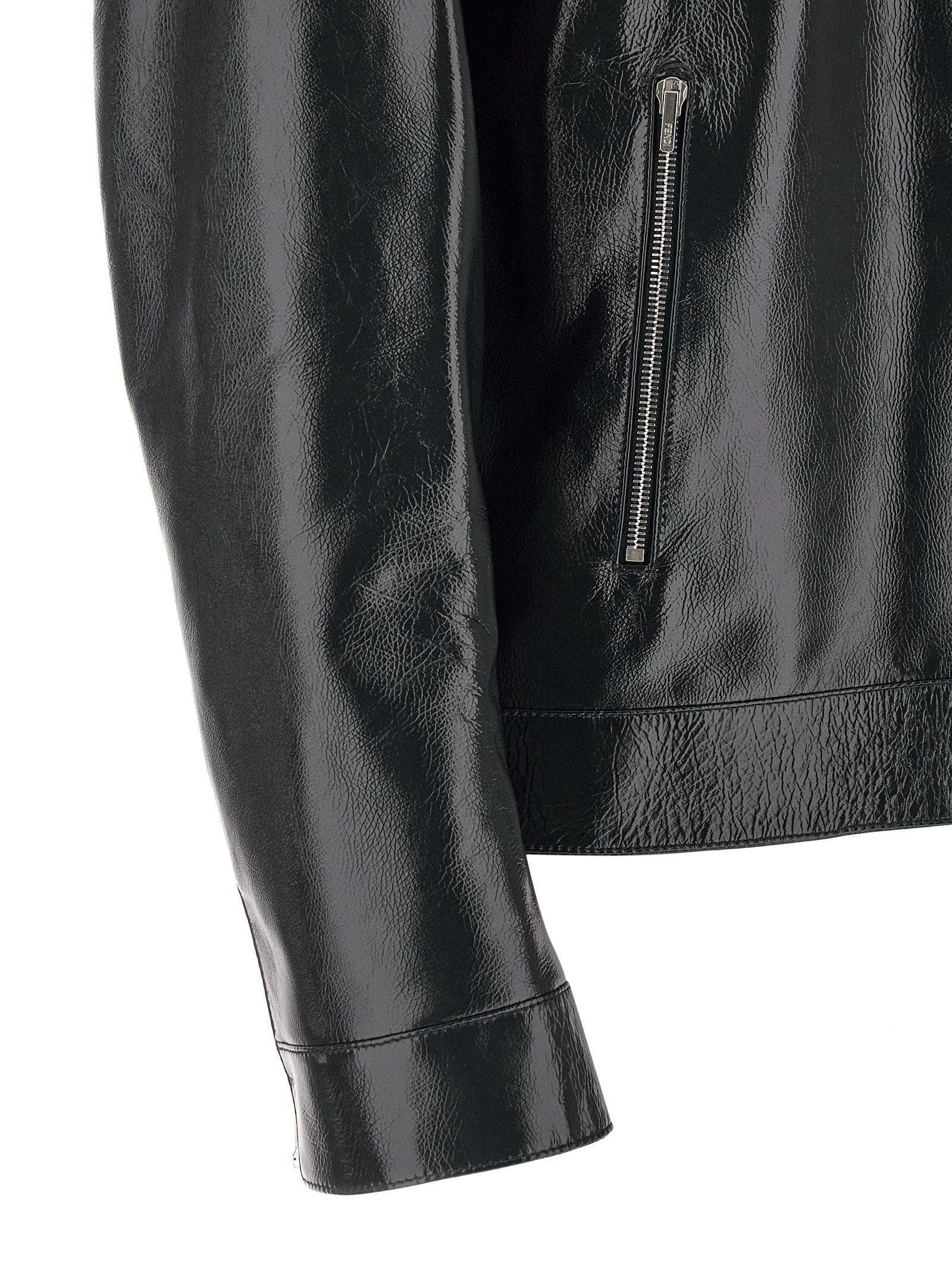Fendi Men's Lacquered Leather Blouson